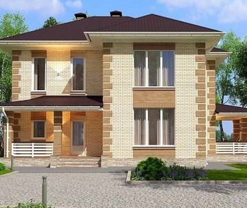 Проект двухэтажного дома в классическом стиле