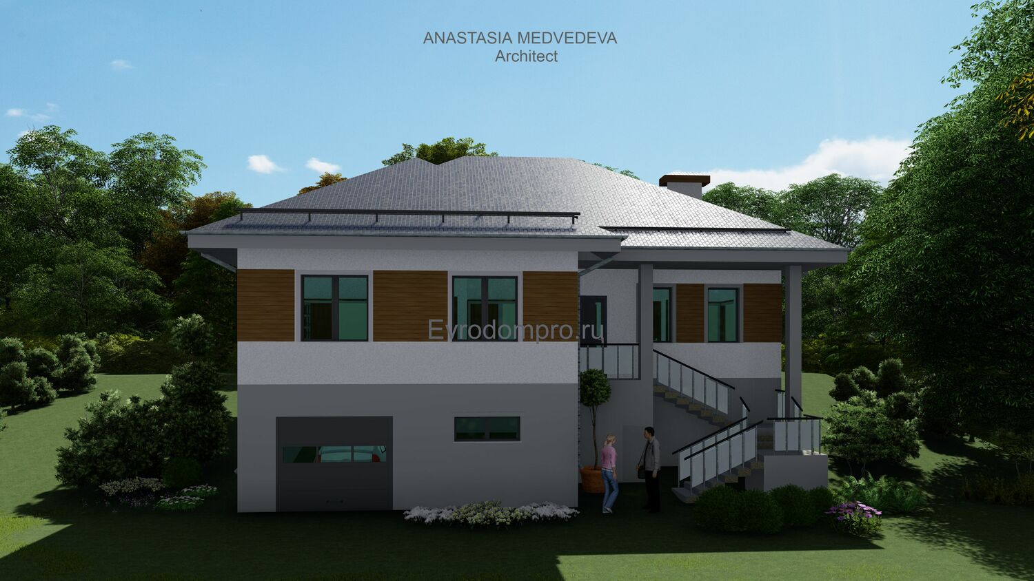 Одноэтажный дом с цокольным этажом